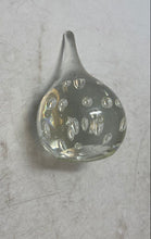 Load image into Gallery viewer, Decorative Clear Bubbly Art Glass Water Drop Teardrop Shaped Paperweight
