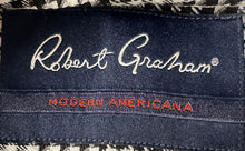 Load image into Gallery viewer, Robert Graham Mens Blue Printed Modern Americana Button-Up Shirt Size Large
