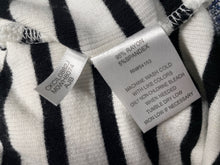 Load image into Gallery viewer, Calvin Klein Womens Black White Striped Knit Open Front Cardigan Sweater Size XL
