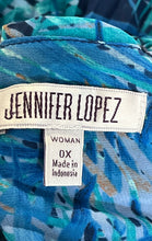 Load image into Gallery viewer, Jennifer Lopez Womens Blue Sleeveless Pleated Halter Neck Blouse Top Size 0X
