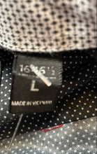 Load image into Gallery viewer, Beverly Hills Polo Club Mens Black White Dots Long Sleeve Collared Dress Shirt L
