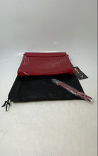 Load image into Gallery viewer, Vanessa Williams Womens Red Crocodile-Embossed Leather Clutch Purse With Tags
