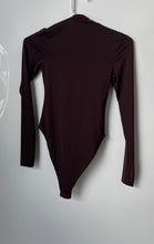 Load image into Gallery viewer, Zara Womens Brown Mock Neck Long Sleeve Bodysuit Blouse Top Size Small
