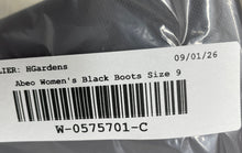 Load image into Gallery viewer, Abeo Womens Vista Lace Black Leather Round Toe Lace-Up Ankle Booties Size 9
