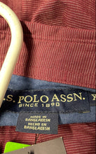 Load image into Gallery viewer, US Polo Assn. Mens Burgundy Pinstripe Long Sleeve Button-Up Shirt Sz XL With Tag
