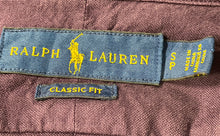Load image into Gallery viewer, Ralph Lauren Mens Purple Long Sleeve Classic Fit Button-Up Shirt Size S
