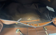Load image into Gallery viewer, Aldo Womens Kattie Brown Leather Textured Inner Pockets Double Handle Tote Bag
