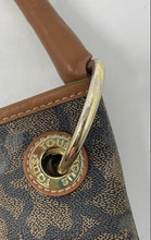 Load image into Gallery viewer, Authentic Tous Womens Brown Kaos Leather Trim Shoulder Handbag Stained Damaged
