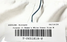 Load image into Gallery viewer, Forever 21 Womens White Sleeveless Regular Fit Full-Zip Short Mini Dress Size M
