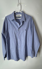 Load image into Gallery viewer, Ralph Lauren Mens Blue Plaid Print Classic Fit Dress Shirt Size XL 17 34/35
