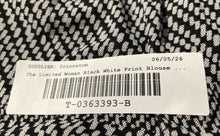 Load image into Gallery viewer, The Limited Womens Black White Printed 3/4 Sleeve Blouse Top Size XS
