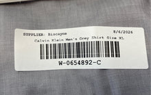 Load image into Gallery viewer, Calvin Klein Mens Gray Herringbone Regular Fit Dress Shirt Size XL 17.5 34/35

