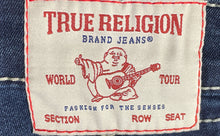 Load image into Gallery viewer, True Religion Womens Joey Blue Denim Mid Rise 5 Pocket Design Flared Jeans Sz 26
