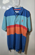 Load image into Gallery viewer, U.S. Polo Assn. Mens Blue Multicolor Colorblock Cotton Polo Shirt Size XXL
