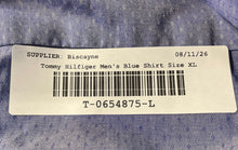 Load image into Gallery viewer, Tommy Hilfiger Mens Blue Long Sleeve Collared Dress Shirt Size XL 17-17.5 34/35
