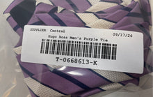 Load image into Gallery viewer, Hugo Boss Mens Purple Striped Print Tailored Adjustable Formal Designer Tie
