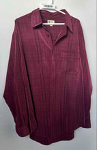 Load image into Gallery viewer, Haggar Clothing Mens Burgundy Plaid Print Long Sleeve Button-Up Shirt Size Large
