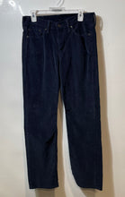 Load image into Gallery viewer, Levi's Mens 514 Blue Corduroy Flat Front Straight Leg Chino Pants Size 30x30
