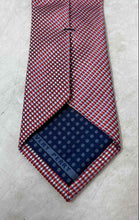 Load image into Gallery viewer, Perry Ellis Portfolio Mens Multicolor Micro Check Silk Keeper Loop Pointed Tie
