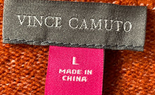Load image into Gallery viewer, Vince Camuto Womens Brown Knitted Long Sleeve V-Neck Pullover Sweater Size L

