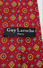 Load image into Gallery viewer, Guy Laroche Mens Red Geometric Adjustable Designer Formal Neckwear Pointed Tie

