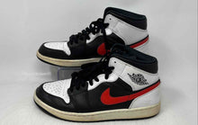 Load image into Gallery viewer, Nike Mens Air Jordan 1 Mid 554724-075 White Black Red Sneakers Shoes Size 10.5
