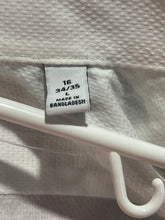 Load image into Gallery viewer, Calvin Klein Mens White Long Sleeve Slim Fit Stretch Dress Shirt Size L 16
