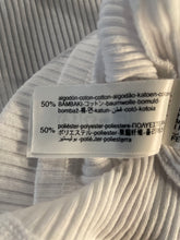 Load image into Gallery viewer, Zara Womens White Ribbed One-Sleeve Crew Neck Asymmetrical Blouse Top Size L
