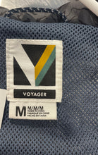Load image into Gallery viewer, Voyager Mens Blue Gray Long Sleeve Full-Zip Hooded Windbreaker Jacket Size M
