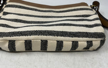Load image into Gallery viewer, Relic Womens Brown White Striped Adjustable Strap Zip Top Lined Crossbody Bag
