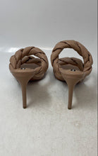 Load image into Gallery viewer, BCBGMaxazria Womens Alma Brown Leather Braided Strap Slide Sandals Size 9.5
