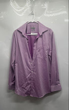 Load image into Gallery viewer, Michael Kors Mens Purple Cotton Long Sleeve Regular Fit Dress Shirt Size M
