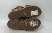 Load image into Gallery viewer, Bella Vita Womens Zip-Italy Brown Beige Suede Open Toe Espadrille Sandals Sz 6M

