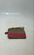 Load image into Gallery viewer, Coach Womens Lozenge Pink Brown Signature Print Detachable Strap Wristlet Wallet

