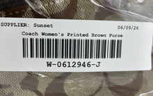 Load image into Gallery viewer, Coach Womens Brown Signature Print Adjustable Strap Crossbody Purse
