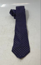 Load image into Gallery viewer, Hugo Boss Mens Purple Geometric Print Silk Keeper Loop Adjustable Pointed Tie
