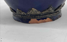 Load image into Gallery viewer, Moroccan Blue Ceramic Home Decorative Collectible Engraved Vase Damage Bottom
