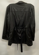 Load image into Gallery viewer, Braetan Womens Black Notch Lapel Button Front Slip Pockets Trench Coat Size L

