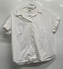 Load image into Gallery viewer, Etici Womens White Cotton Short Sleeve Regular Fit Button-Up Shirt Size XS
