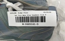 Load image into Gallery viewer, Del Toro Mens Blue Leather Round Toe Low Top Lace-Up Sneakers Shoes Size 9
