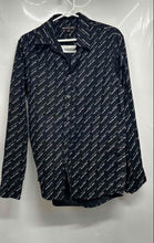 Load image into Gallery viewer, Michael Kors Mens Black All-Over Print Cotton Button-Up Shirt Size Medium
