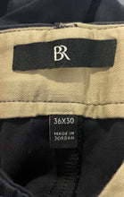 Load image into Gallery viewer, Banana Republic Mens Black Flat Front Straight Leg Chino Pants Size 36X30
