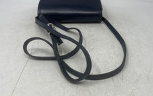 Load image into Gallery viewer, Vera Pelle Womens Blue Leather Adjustable Strap Flap Mini Crossbody Bag
