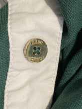 Load image into Gallery viewer, Authentic Carolina Herrera Womens Green Long Sleeve Polo Shirt Size L Stained
