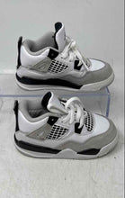 Load image into Gallery viewer, Nike Kids Air Jordan 4 Retro White Black Lace-Up Sneaker Shoes Size 8C

