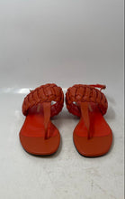 Load image into Gallery viewer, Paula Torres Womens Carly Orange Leather Buckle Flat Heels Slingback Sandal Sz 9
