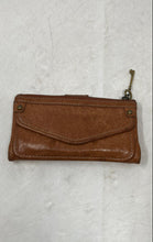 Load image into Gallery viewer, Fossil Womens Brown Leather Multiple Slots Signature Key Charm Bi-Fold Wallet
