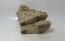 Load image into Gallery viewer, Michael Kors Womens Golden Tone Open Toe Wedge Platform Sandals Size 5M
