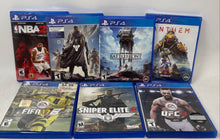 Load image into Gallery viewer, Lot Of 7 Pieces Mixed Variety PlayStation 4 Various Genres Video Games
