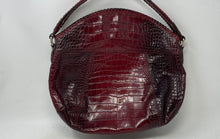 Load image into Gallery viewer, Antonio Melani Womens Dark Red Animal Print Inner Pockets Shoulder Purse
